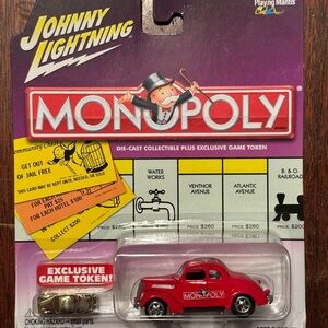 Johnny Lightning Monopoly Die-Cast Car -Red